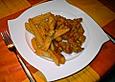 H&uuml;hnerbrust-Kr&uuml;stchen mit Grillpommes