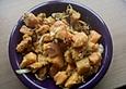 S&uuml;&szlig;kartoffeln mit Apfel und Zwiebel