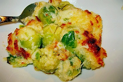 Rosenkohl mit knuspriger K&auml;sekruste