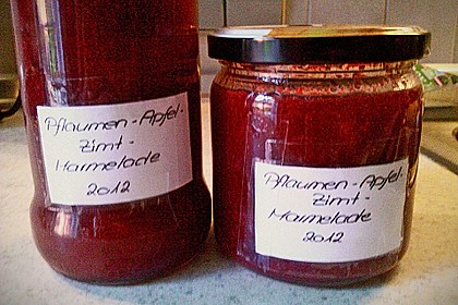 Pflaumen - Apfel - Zimt Marmelade 4