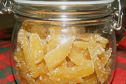 Kandierter Ingwer und Ingwer - Orangensirup 3