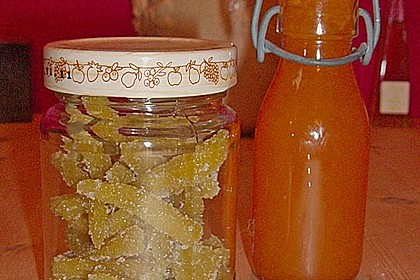 Kandierter Ingwer und Ingwer - Orangensirup