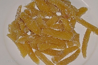 Kandierter Ingwer und Ingwer - Orangensirup 9