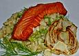 Fenchelrisotto mit Lachs