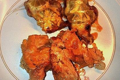 Zitronenschnitzel mit Kartoffelp&uuml;reesouffl&eacute;