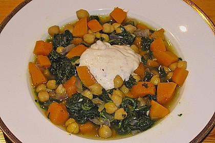 K&uuml;rbis - Spinat Eintopf
