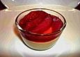 Wei&szlig;es Lebkuchenmousse mit Gl&uuml;hweinbirnen