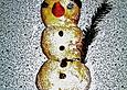Schneemann aus Hefeteig