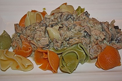 Nudeln mit Champignonsauce 5