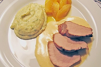 Schweinefilet mit &Auml;pfeln und Calvadossauce