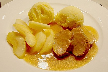 Schweinefilet mit &Auml;pfeln und Calvadossauce 1