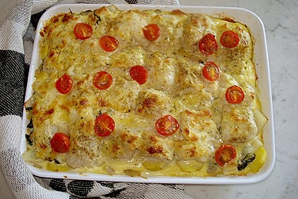 Gebackenes Fischfilet auf Mangold 5