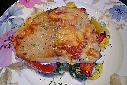 Gebackenes Fischfilet auf Mangold 1