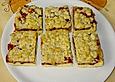 Streuselkuchen mit Erdbeermarmelade