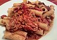 Rigatoni mit Thunfisch, Zimt und Parmesan