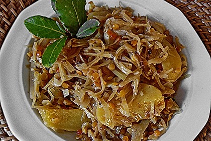 Spitzkohl mit roten Linsen 4