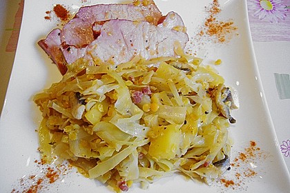Spitzkohl mit roten Linsen 7