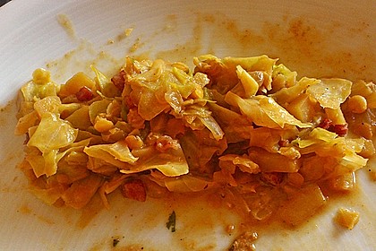Spitzkohl mit roten Linsen 8