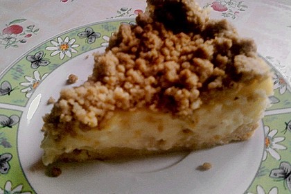 Apfelkuchen mit Vanillecreme und Streuseln 1