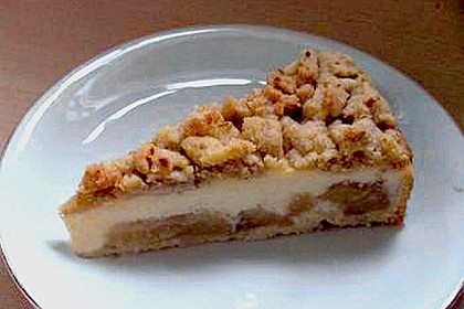 Apfelkuchen mit Vanillecreme und Streuseln 2