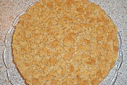 Apfelkuchen mit Vanillecreme und Streuseln 7