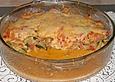 Zucchiniauflauf mit s&uuml;&szlig; - saurer Sauce