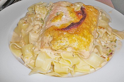 Lachs - Sahne Gratin