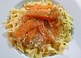 Bandnudeln mit Lachs