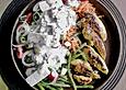 Salat mit H&auml;hnchenbruststreifen