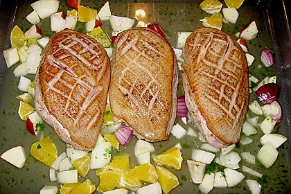 Entenbrust mit Salz - Honig - Kruste 2