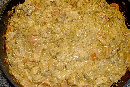 H&auml;hnchen - Lauch - Geschnetzteltes