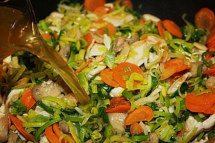 H&auml;hnchen - Lauch - Geschnetzteltes 6
