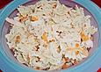 Nudelsalat mit Surimi und Kaviar