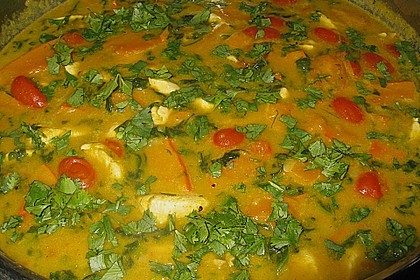K&uuml;rbiscurry mit H&auml;hnchenfilet