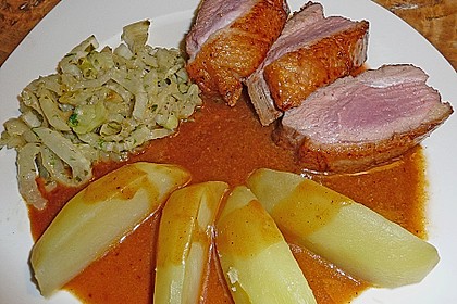 Entenbrust flambiert