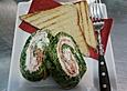 Lachsrolle mit Spinat und Frischk&auml;se
