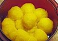 Kl&ouml;&szlig;e von gekochten Kartoffeln