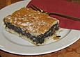 Mohnschnitte mit Preiselbeeren und Vanilleobers
