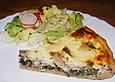 Dinkelquiche mit Spinat - Waldpilz - F&uuml;llung