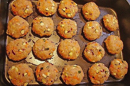 Bunte Putenhackb&auml;llchen mit Pfannengem&uuml;se 3