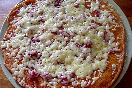 Pizza - Pfannkuchen mit Ajvar 6