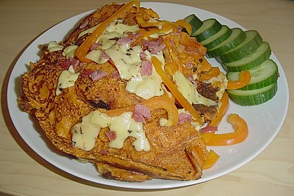 Pizza - Pfannkuchen mit Ajvar 7