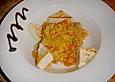 K&uuml;rbisrisotto mit gebratenem Schafsk&auml;se