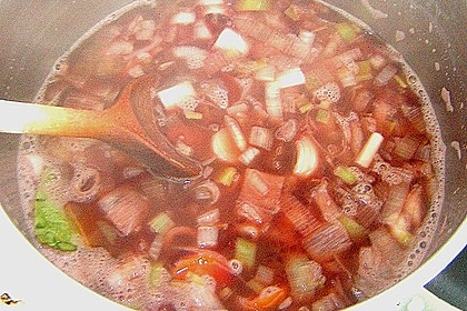 Verlorene Eier in Rotweinsauce - Oeuf poch&eacute;