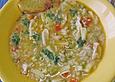 H&uuml;hnersuppe mit Gem&uuml;se und Reis