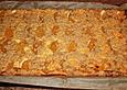 Saftiger Pfirsich - K&auml;sekuchen mit Amarettinistreuseln