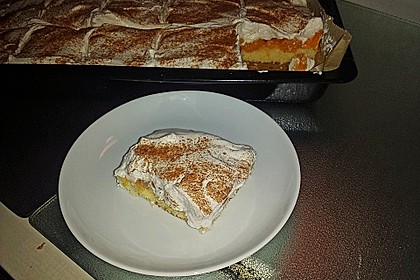 Schmandkuchen auf dem Blech mit Mandarinen 4
