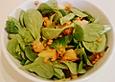 Feldsalat mit roten Linsen
