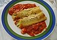 Cannelloni mit Brokkoli - Mascarponef&uuml;llung in Tomatensauce
