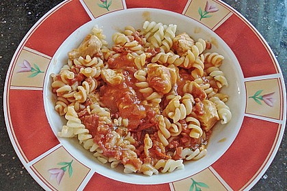 Putengeschnetzeltes in Tomatensauce 1